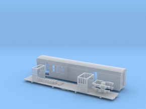 Sandy River #6 RPO/Baggage car HOn30 (with trucks) in Clear Ultra Fine Detail Plastic