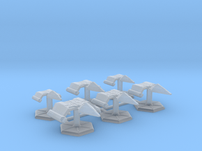 7000 Scale Neo-Tholian Fleet Core Collection SRZ in Clear Ultra Fine Detail Plastic