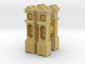 Pendulum Clock (x4) 1/120 in Tan Fine Detail Plastic
