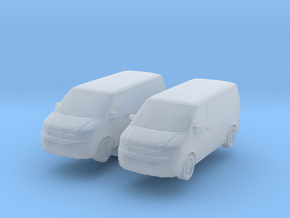 VW Transporter T5 (x2) 1/200 in Clear Ultra Fine Detail Plastic