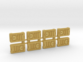 1/24 - 1/25 Scale Exit Sign for Diorama, Garage in Tan Fine Detail Plastic