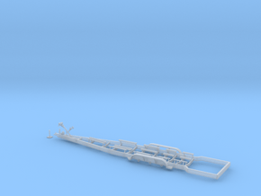 1/87 Myco Trailer 3-axle trailer for Yachts & Spee in Clear Ultra Fine Detail Plastic