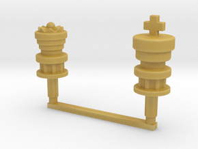 Chess Toppers - King and Queen in Tan Fine Detail Plastic