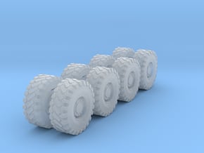 N LRG 8' Const. Vehicle Wheels/Tires in Clear Ultra Fine Detail Plastic