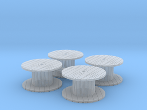 Cable Spool (x4) 1/160 in Clear Ultra Fine Detail Plastic