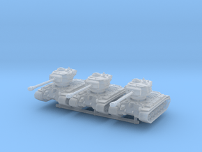 T-26E5 Pershing (no skirts) (x3) 1/285 in Clear Ultra Fine Detail Plastic