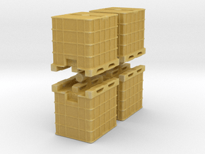 IBC Container Tank (x4) 1/87 in Tan Fine Detail Plastic
