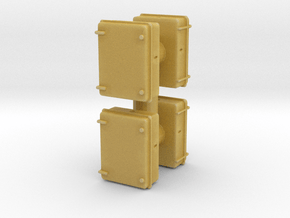 Wall Electrical Cabinet (x4) 1/48 in Tan Fine Detail Plastic