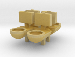 Prison Toilet (x4) 1/72 in Tan Fine Detail Plastic