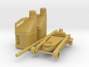 floorjack & 2x fuel jugs 1/25 in Tan Fine Detail Plastic