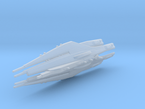 Mass Effect Cerberus cruiser in Clear Ultra Fine Detail Plastic
