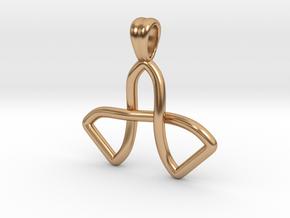 Two bells knot in Polished Bronze