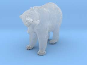 Grizzly Bear 1:48 Female with Salmon in Clear Ultra Fine Detail Plastic