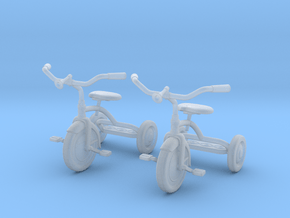 Tricycle 01. 1:24 Scale (x2 Units) in Clear Ultra Fine Detail Plastic