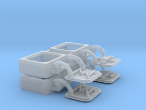 48-H0090: 4 carrier deck hatches in 1:48 in Clear Ultra Fine Detail Plastic