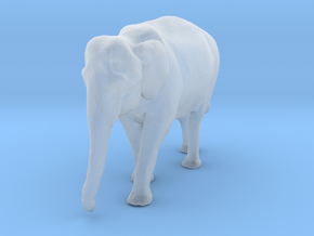 Indian Elephant 1:220 Walking Female in Clear Ultra Fine Detail Plastic