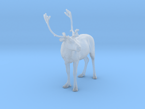 Reindeer 1:32 Standing Male 3 in Clear Ultra Fine Detail Plastic