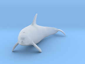 Killer Whale 1:120 Swimming Female 3 in Clear Ultra Fine Detail Plastic