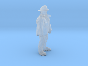 HO Scale Fireman in Clear Ultra Fine Detail Plastic