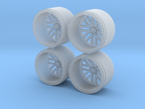 1/64 scale american force wheels in Clear Ultra Fine Detail Plastic