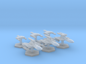 7000 Scale Romulan Fleet Hawk Builder Collection  in Clear Ultra Fine Detail Plastic