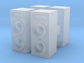 Stage Speaker (x4) 1/64 in Clear Ultra Fine Detail Plastic