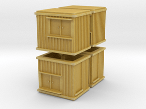 10 ft Office Container (x4) 1/220 in Tan Fine Detail Plastic