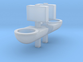 Prison Toilet (x2) 1/48 in Clear Ultra Fine Detail Plastic