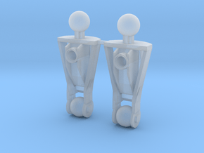 Version 2 Articulated Nuva Lower Limb x2  in Clear Ultra Fine Detail Plastic