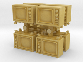 Old Television (x8) 1/144 in Tan Fine Detail Plastic
