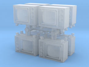 Old Television (x8) 1/144 in Clear Ultra Fine Detail Plastic