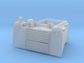 Riverine Command Boat Engine Compartment Access in Clear Ultra Fine Detail Plastic