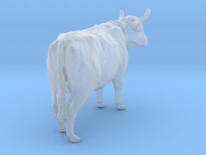 Highland Cattle 1:64 Standing Female in Clear Ultra Fine Detail Plastic