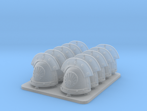 Rising Death Sun Clan V3 Iron Style Shouder Pads in Clear Ultra Fine Detail Plastic