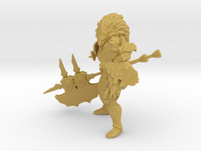 Lion Tabaxi Warrior DnD miniature fantasy game rpg in Tan Fine Detail Plastic