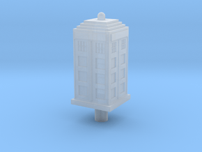 Floating Police Box Keycap in Clear Ultra Fine Detail Plastic