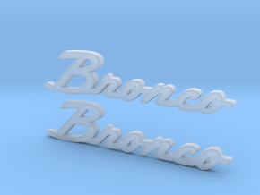 RCN275 Emblems for Pro-line Bronco 73 in Clear Ultra Fine Detail Plastic