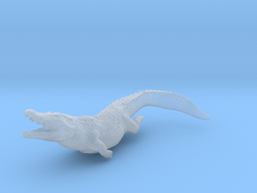 Nile Crocodile 1:64 Smaller one attacks in water in Clear Ultra Fine Detail Plastic