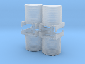 Water Tank (x4) 1/160 in Clear Ultra Fine Detail Plastic