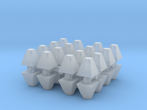 Dragon's Teeth Tank Trap (x32) 1/144 in Clear Ultra Fine Detail Plastic