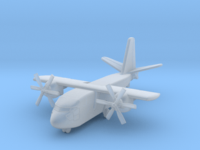 1/285 (6mm) Hiller X-18 (flight mode) in Clear Ultra Fine Detail Plastic