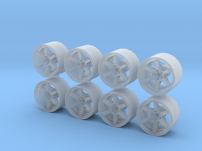 TE37 8.15 x 5 mm 1/64 Scale Wheels in Clear Ultra Fine Detail Plastic