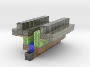 Minecraft Sugar Cane Farm in Glossy Full Color Sandstone