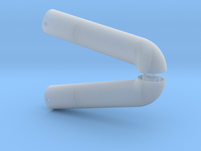 1:8 Eaglemoss Delorean Exhaust tubes in Clear Ultra Fine Detail Plastic