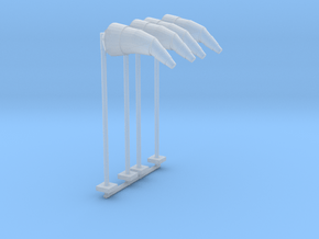 Airport Windsock and Pole (x4) 1/120 in Clear Ultra Fine Detail Plastic