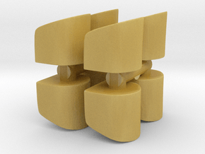 Rounded Chair (x8) 1/120 in Tan Fine Detail Plastic