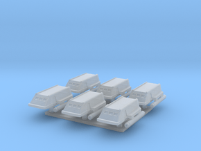1/1000 TOS Shuttlecraft - Six Pack in Clear Ultra Fine Detail Plastic
