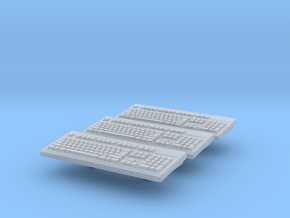 Computer Keyboard 01. 1:24 Scale in Clear Ultra Fine Detail Plastic