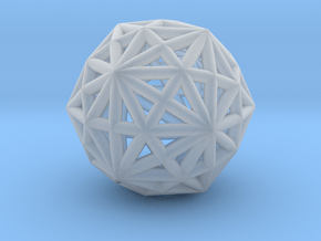 0843 Disdyakis Triacontahedron (1cmx1cmx1cm) #001 in Clear Ultra Fine Detail Plastic