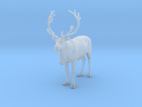 Reindeer 1:32 Standing Male 1 in Clear Ultra Fine Detail Plastic